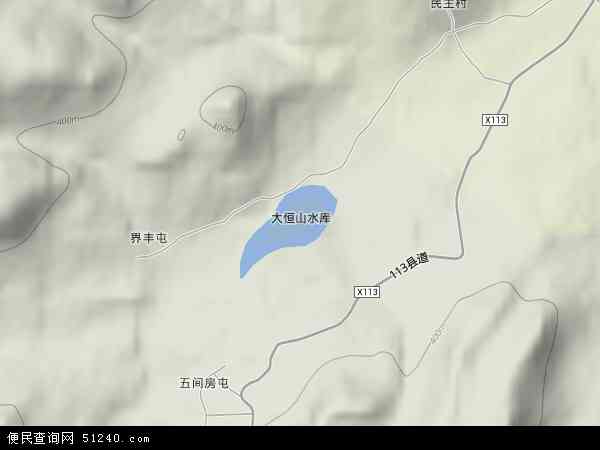 大恒山地形图 - 大恒山地形图高清版 - 2024年大恒山地形图