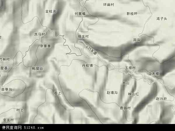 丹桂镇地形图 - 丹桂镇地形图高清版 - 2024年丹桂镇地形图