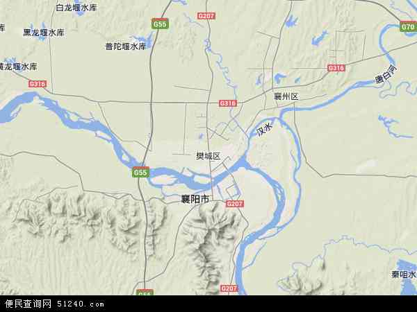 樊城区地形图 - 樊城区地形图高清版 - 2024年樊城区地形图
