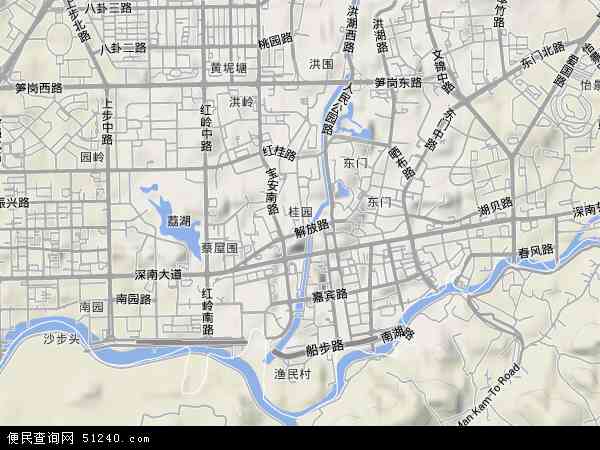 桂园地形图 - 桂园地形图高清版 - 2024年桂园地形图