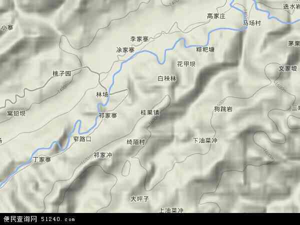 桂果镇地形图 - 桂果镇地形图高清版 - 2024年桂果镇地形图