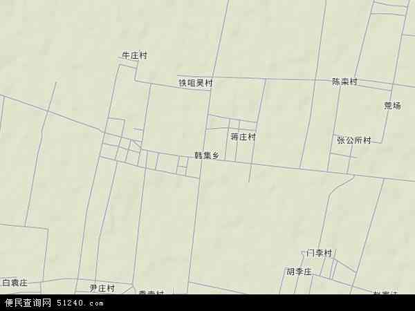 韩集乡地形图 - 韩集乡地形图高清版 - 2024年韩集乡地形图