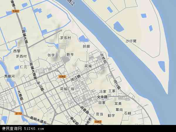 中国 广东省 佛山市 高明区 荷城本站收录有:2021荷城卫星地图高清版