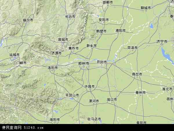 河南省地形图 - 河南省地形图高清版 - 2024年河南省地形图