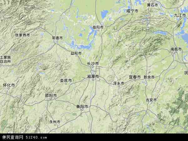 湖南省地形图 - 湖南省地形图高清版 - 2024年湖南省地形图