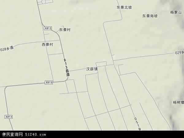 汉薛镇地形图 - 汉薛镇地形图高清版 - 2024年汉薛镇地形图
