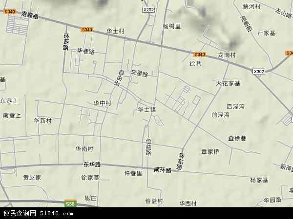 华士镇地形图 - 华士镇地形图高清版 - 2024年华士镇地形图