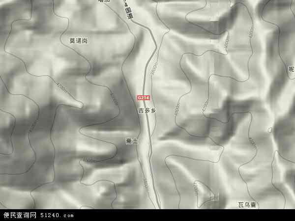 吉多乡地形图 - 吉多乡地形图高清版 - 2024年吉多乡地形图