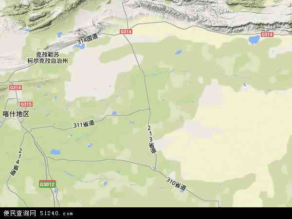 伽师县地形图 - 伽师县地形图高清版 - 2024年伽师县地形图