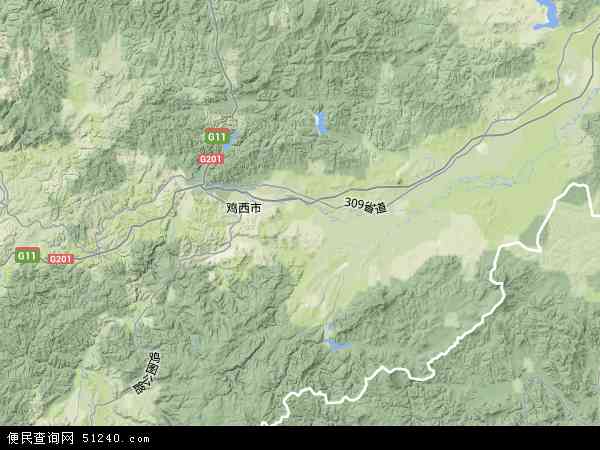 鸡东县地形图 - 鸡东县地形图高清版 - 2024年鸡东县地形图