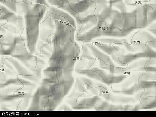 洛莫乡地形图 - 洛莫乡地形图高清版 - 2024年洛莫乡地形图