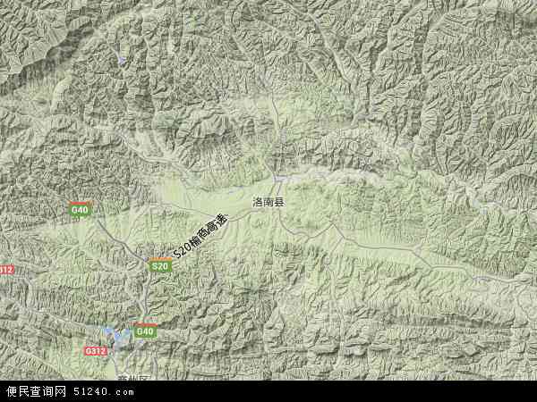 洛南县地形图 - 洛南县地形图高清版 - 2024年洛南县地形图