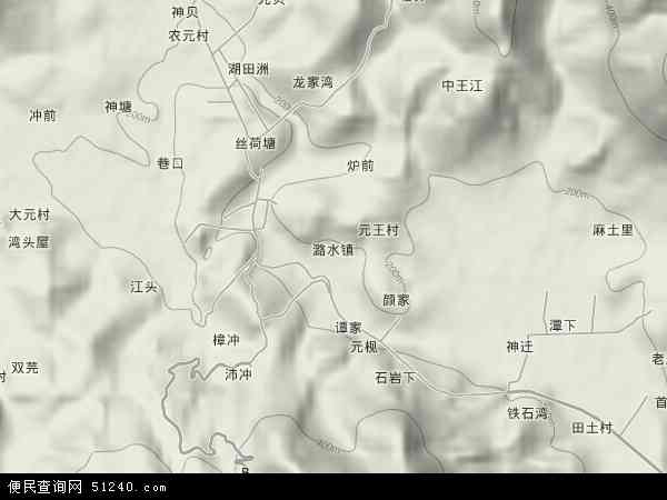 潞水镇地形图 - 潞水镇地形图高清版 - 2024年潞水镇地形图