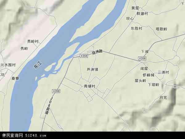 芦洲镇地形图 - 芦洲镇地形图高清版 - 2024年芦洲镇地形图