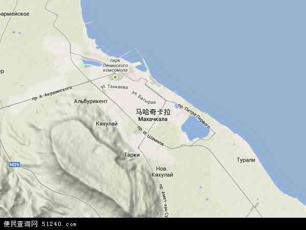 马哈奇卡拉地形图 - 马哈奇卡拉地形图高清版 - 2024年马哈奇卡拉地形图
