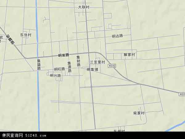 明集镇地形图 - 明集镇地形图高清版 - 2024年明集镇地形图