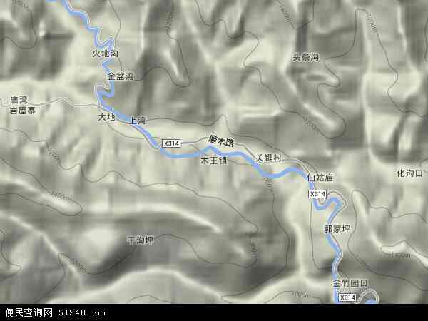 木王镇地形图 - 木王镇地形图高清版 - 2024年木王镇地形图