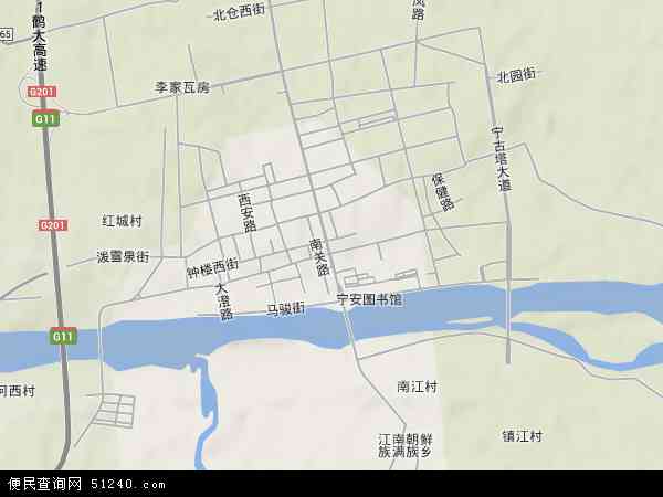 宁安镇地形图 - 宁安镇地形图高清版 - 2024年宁安镇地形图