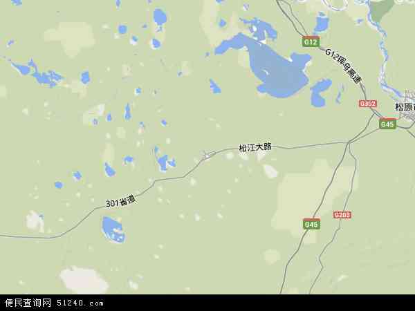 乾安县地形图 - 乾安县地形图高清版 - 2024年乾安县地形图
