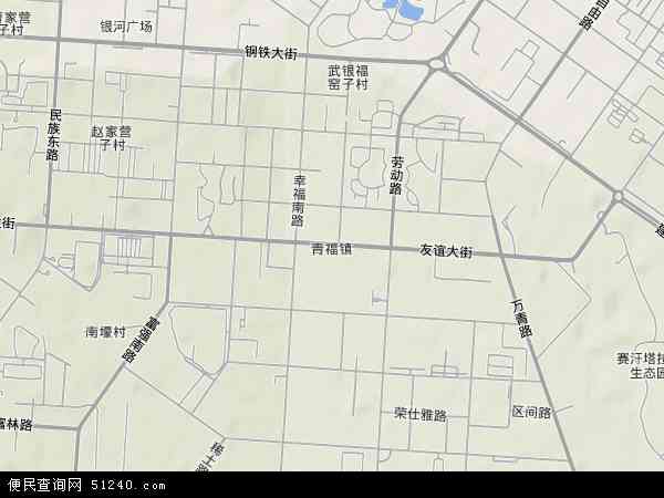 青福镇地形图 - 青福镇地形图高清版 - 2024年青福镇地形图