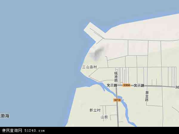 三山岛地形图 - 三山岛地形图高清版 - 2024年三山岛地形图