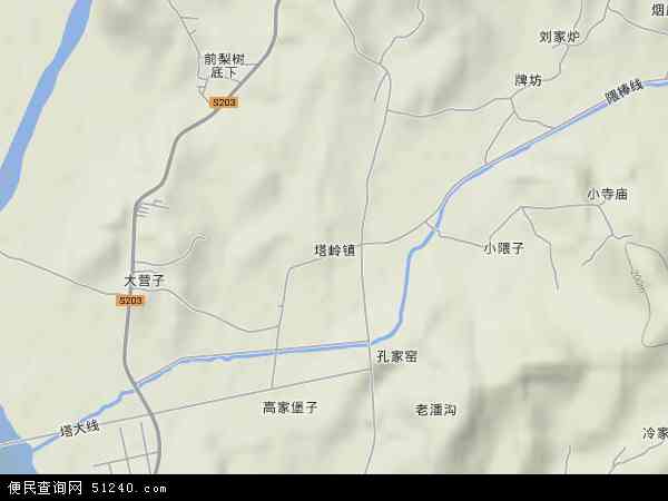 塔岭镇地形图 - 塔岭镇地形图高清版 - 2021年塔岭镇地形图