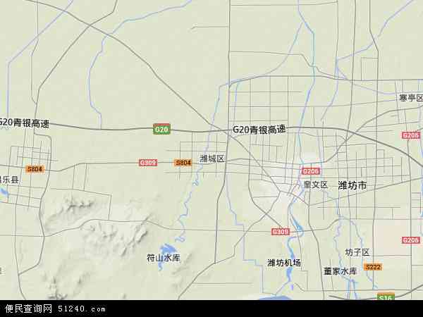 潍城区地形图 - 潍城区地形图高清版 - 2024年潍城区地形图