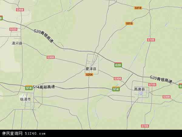 夏津县地形图 - 夏津县地形图高清版 - 2024年夏津县地形图