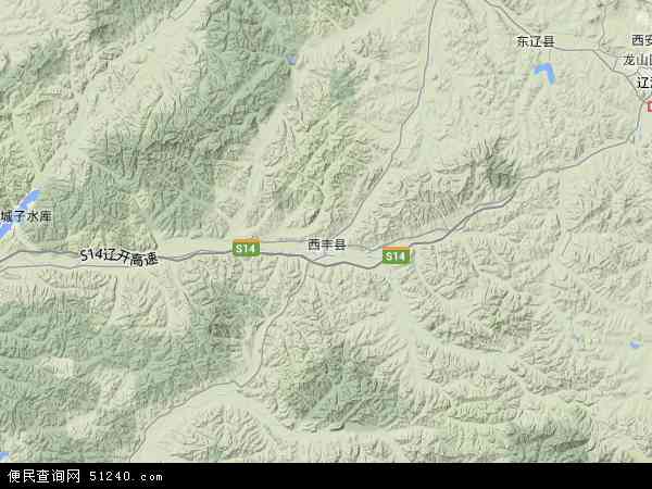 西丰县地形图 - 西丰县地形图高清版 - 2024年西丰县地形图