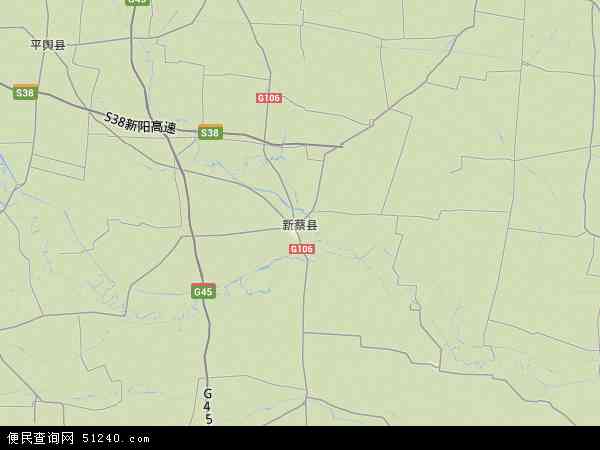 新蔡县地形图 - 新蔡县地形图高清版 - 2024年新蔡县地形图