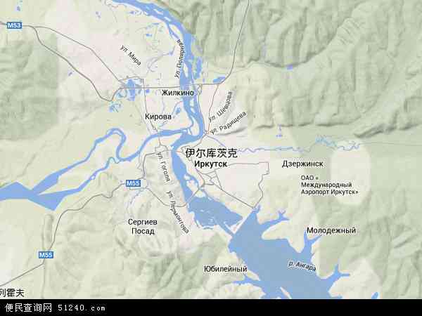伊尔库茨克地形图 - 伊尔库茨克地形图高清版 - 2024年伊尔库茨克地形图