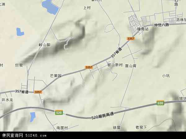 窑山村地形图 - 窑山村地形图高清版 - 2024年窑山村地形图