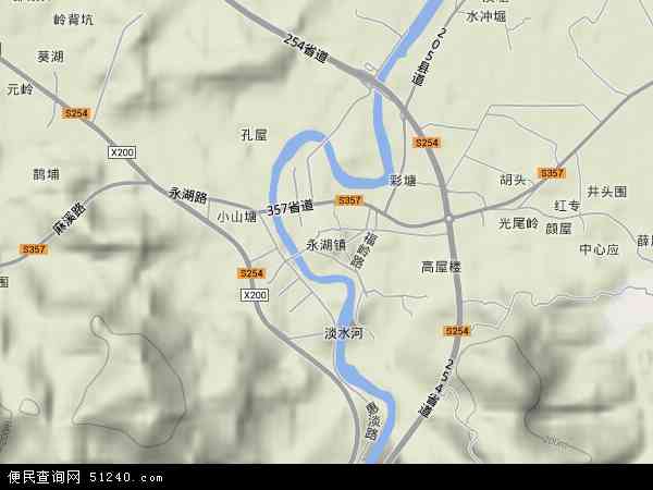 永湖镇地形图 - 永湖镇地形图高清版 - 2024年永湖镇地形图