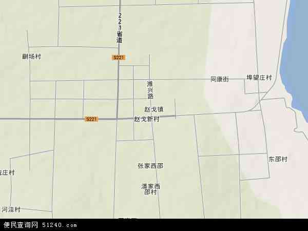 赵戈镇地形图 - 赵戈镇地形图高清版 - 2024年赵戈镇地形图