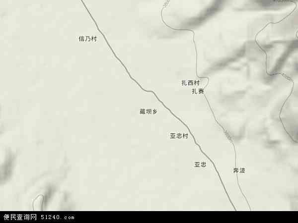 藏坝乡地形图 - 藏坝乡地形图高清版 - 2024年藏坝乡地形图
