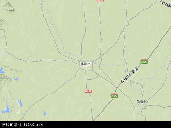 邓州市地形图 - 邓州市地形图高清版 - 2024年邓州市地形图
