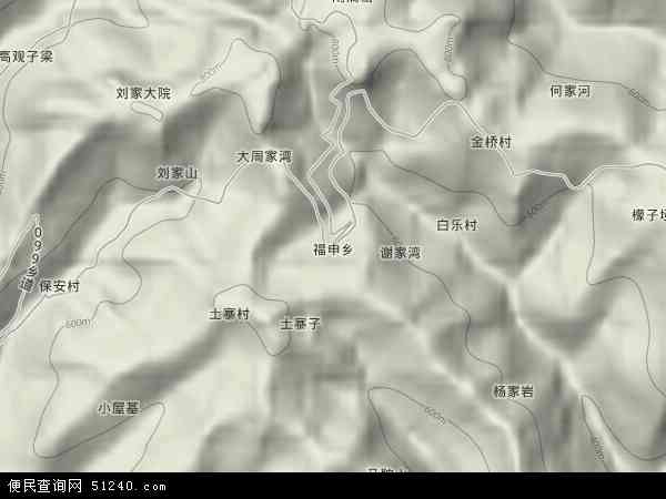 福申乡地形图 - 福申乡地形图高清版 - 2024年福申乡地形图