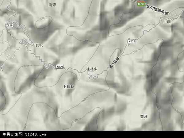 桂林乡地形图 - 桂林乡地形图高清版 - 2024年桂林乡地形图