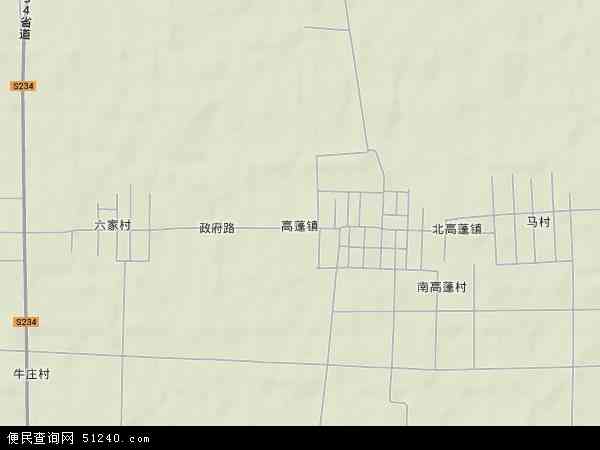 高蓬镇地形图 - 高蓬镇地形图高清版 - 2024年高蓬镇地形图