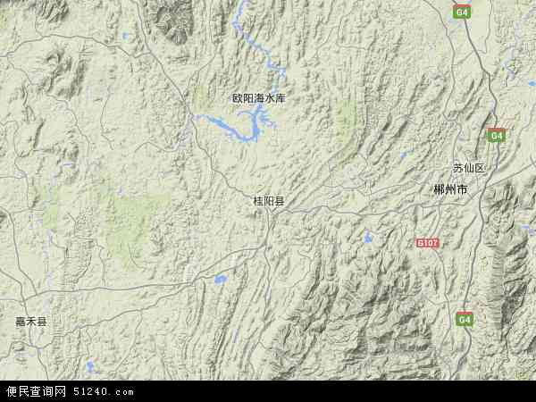 桂阳县地形图 - 桂阳县地形图高清版 - 2024年桂阳县地形图