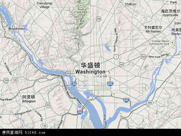 华盛顿地形图 - 华盛顿地形图高清版 - 2024年华盛顿地形图