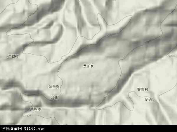 贾加乡地形图 - 贾加乡地形图高清版 - 2024年贾加乡地形图