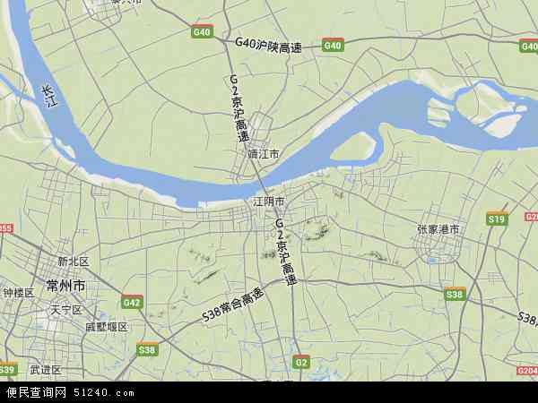 江阴市地形图 - 江阴市地形图高清版 - 2024年江阴市地形图