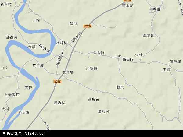 江湖镇地形图 - 江湖镇地形图高清版 - 2024年江湖镇地形图