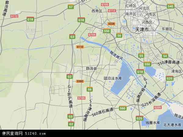 静海县地形图 - 静海县地形图高清版 - 2024年静海县地形图