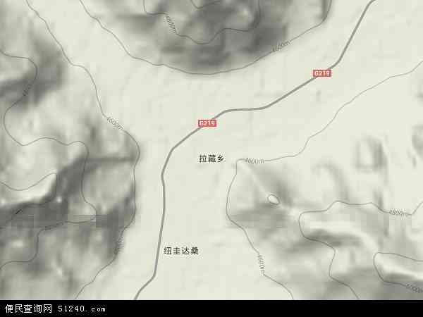 拉藏乡地形图 - 拉藏乡地形图高清版 - 2024年拉藏乡地形图