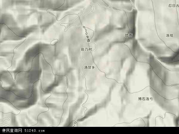 洛甘乡地形图 - 洛甘乡地形图高清版 - 2024年洛甘乡地形图