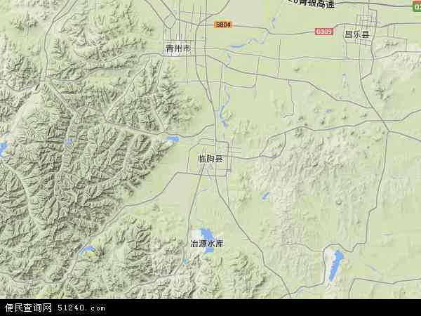 临朐县地形图 - 临朐县地形图高清版 - 2024年临朐县地形图