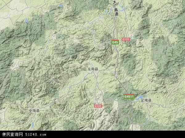 龙南县地形图 - 龙南县地形图高清版 - 2024年龙南县地形图