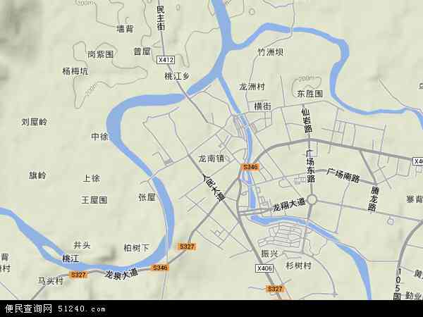 龙南镇地形图 - 龙南镇地形图高清版 - 2024年龙南镇地形图